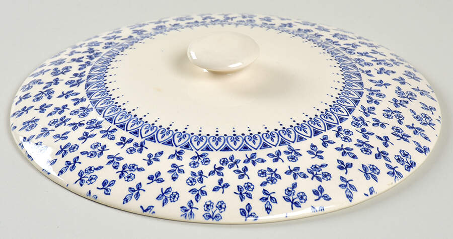 EIT6 Blue Lid for Round Vegetable by English Ironstone Tableware-1