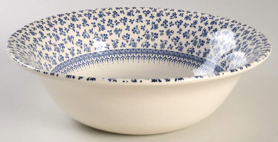 EIT6 Blue 8" Round Vegetable Bowl by English Ironstone Tableware-1