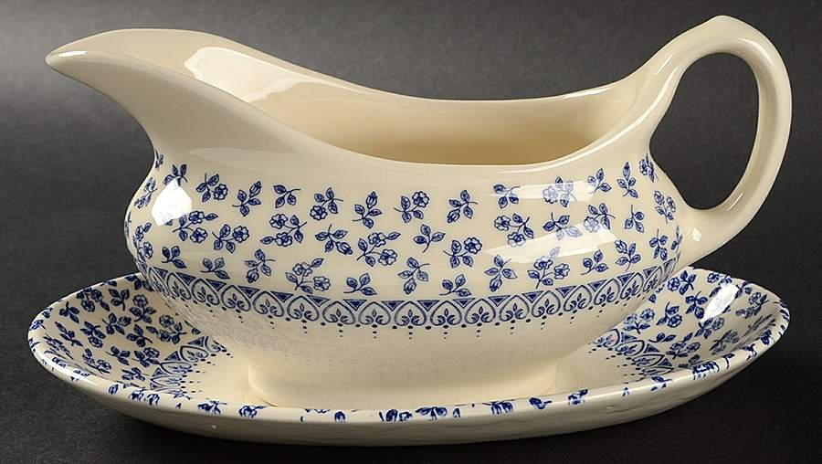 Provence Blue Gravy Boat & Underplate by English Ironstone Tableware-1
