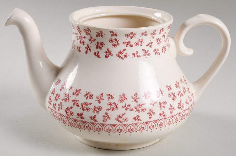 Provence Red Teapot No Lid by English Ironstone Tableware-1