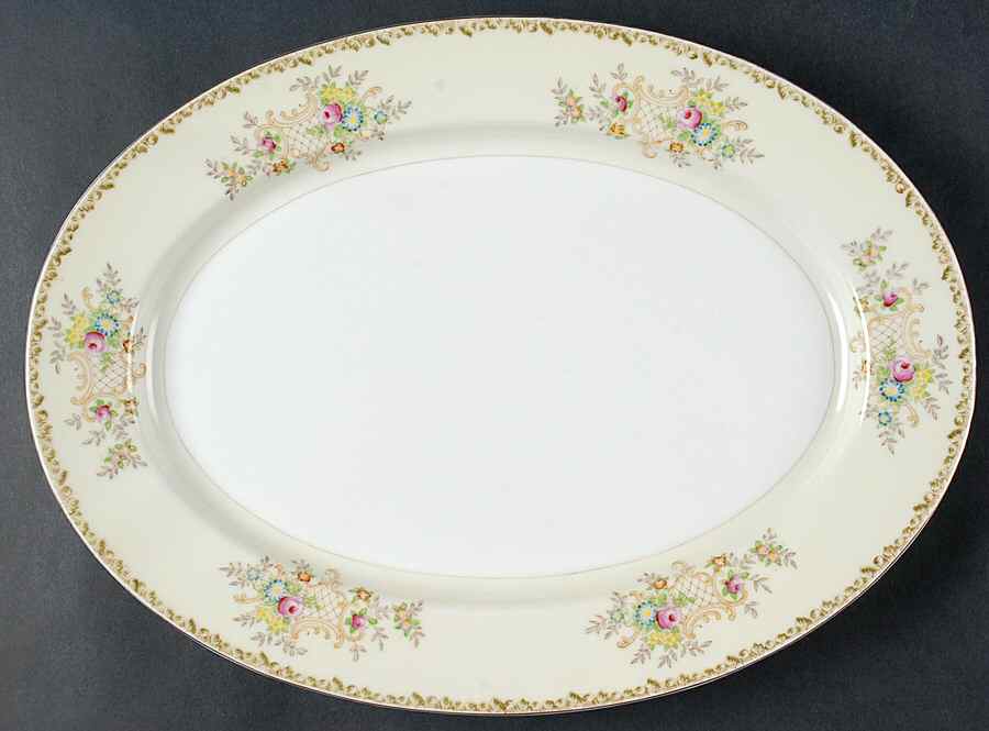EJ1 16" Oval Serving Platter by Emico (Japan)-1