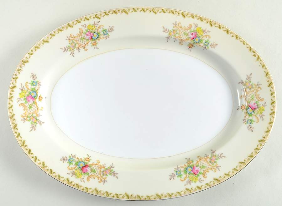 EJ1 12" Oval Serving Platter by Emico (Japan)-1