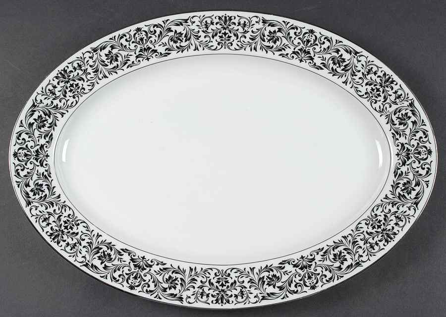 Baronesse 16" Oval Serving Platter by Ekco-1