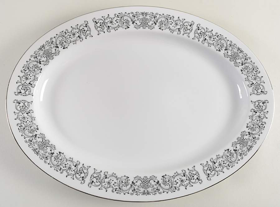 Corsair 16" Oval Serving Platter by Ekco-1