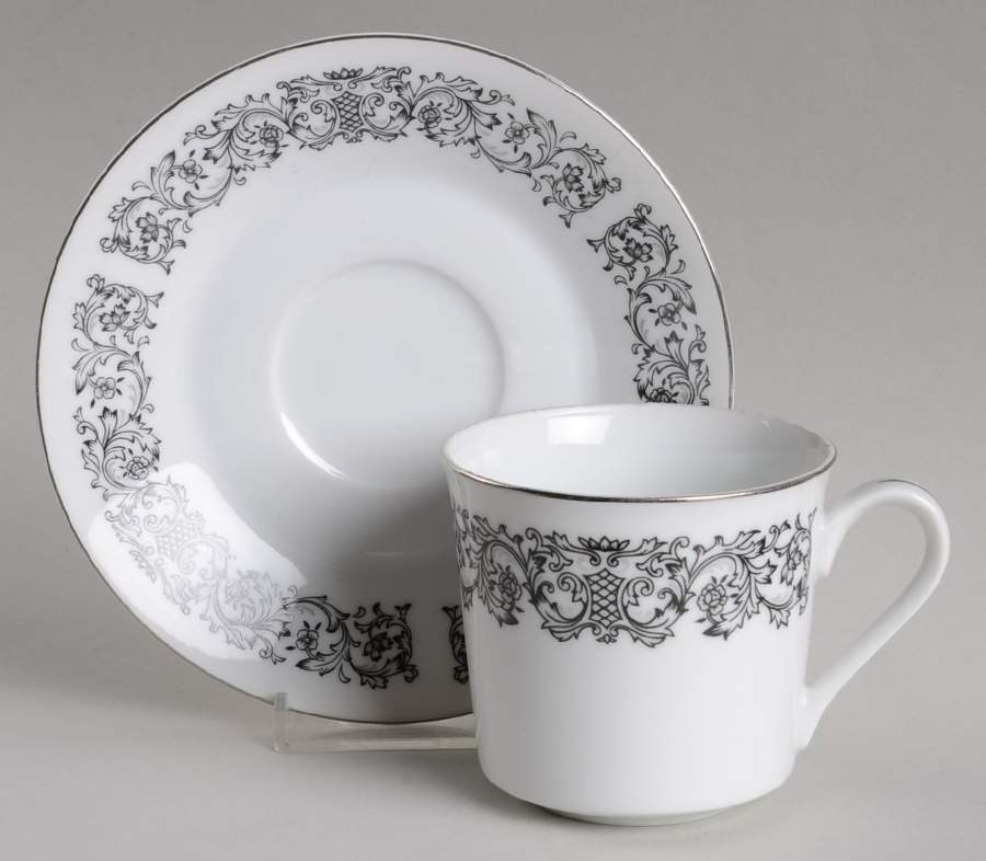 Corsair Flat Cup & Saucer Set by Ekco-1