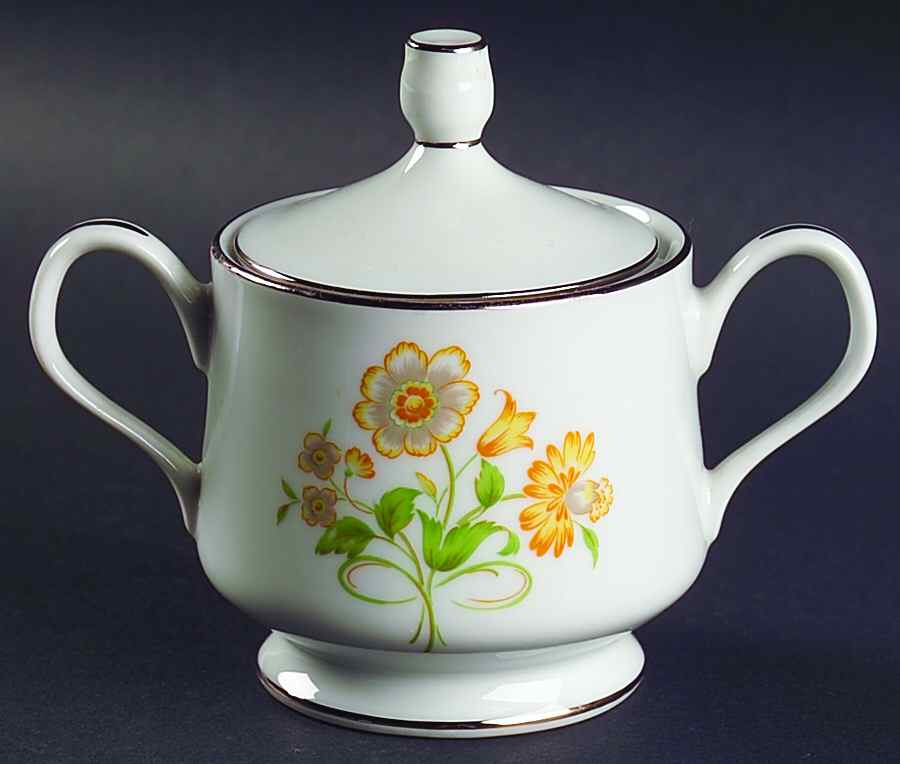 Floral Generation Sugar Bowl & Lid by Ekco-1