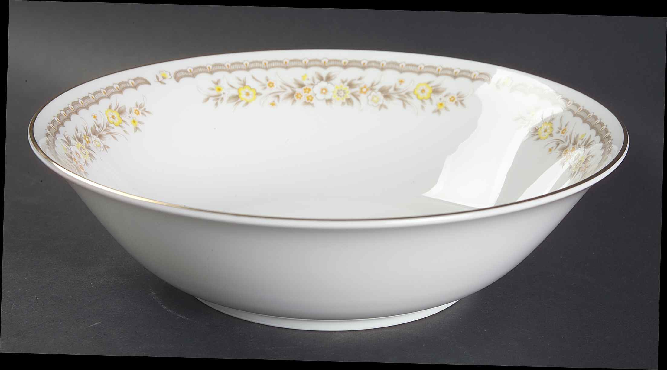 Golden Autumn 9" Round Vegetable Bowl by Ekco-1