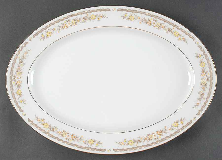 Golden Autumn 14" Oval Serving Platter by Ekco-1