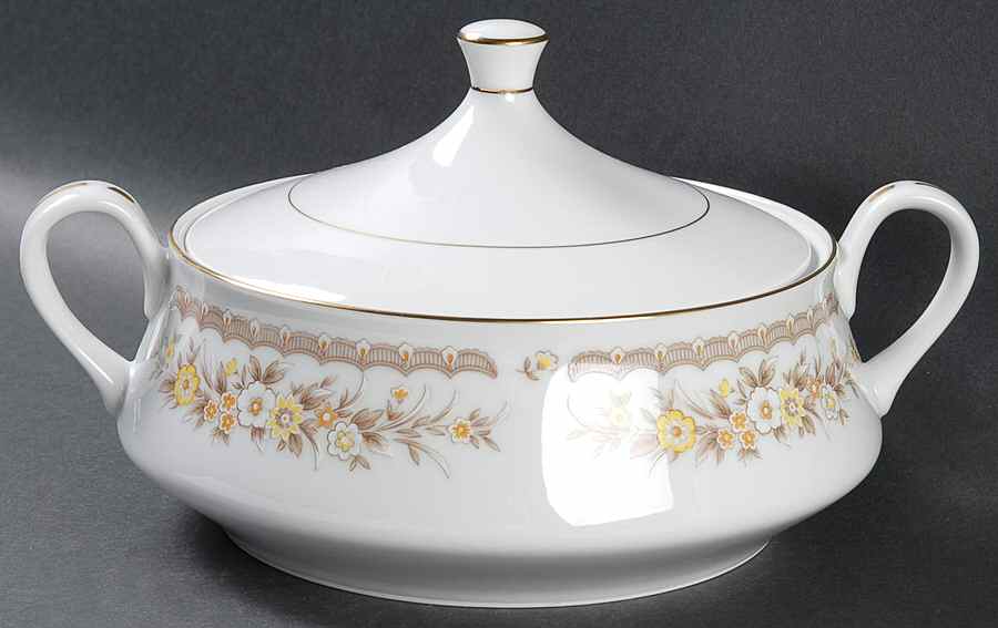Golden Autumn Round Covered Vegetable by Ekco-1