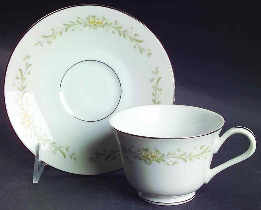 Milancia Footed Cup & Saucer Set by Ekco-1