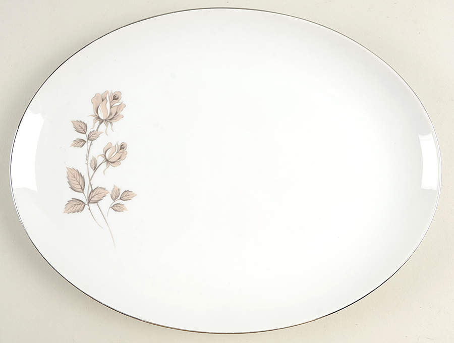 Misty 12" Oval Serving Platter by Ekco-1