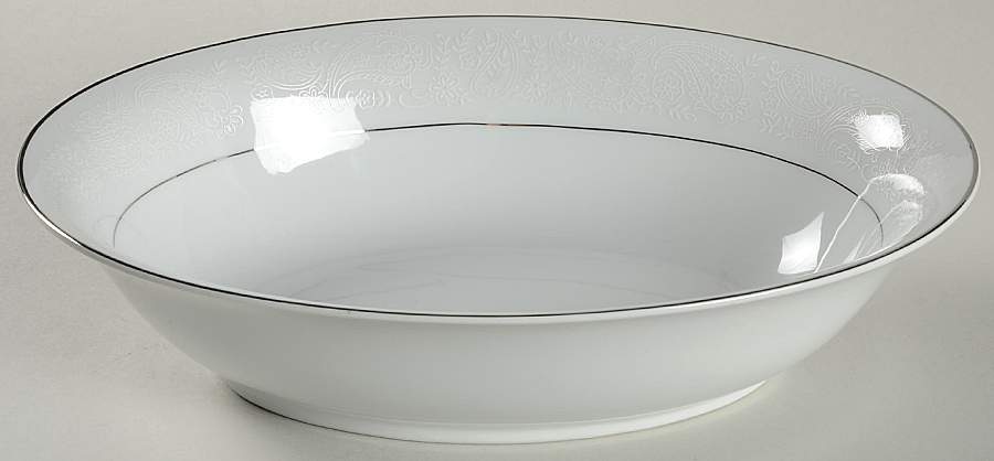 Monique Lace 10" Oval Vegetable Bowl by Ekco-1