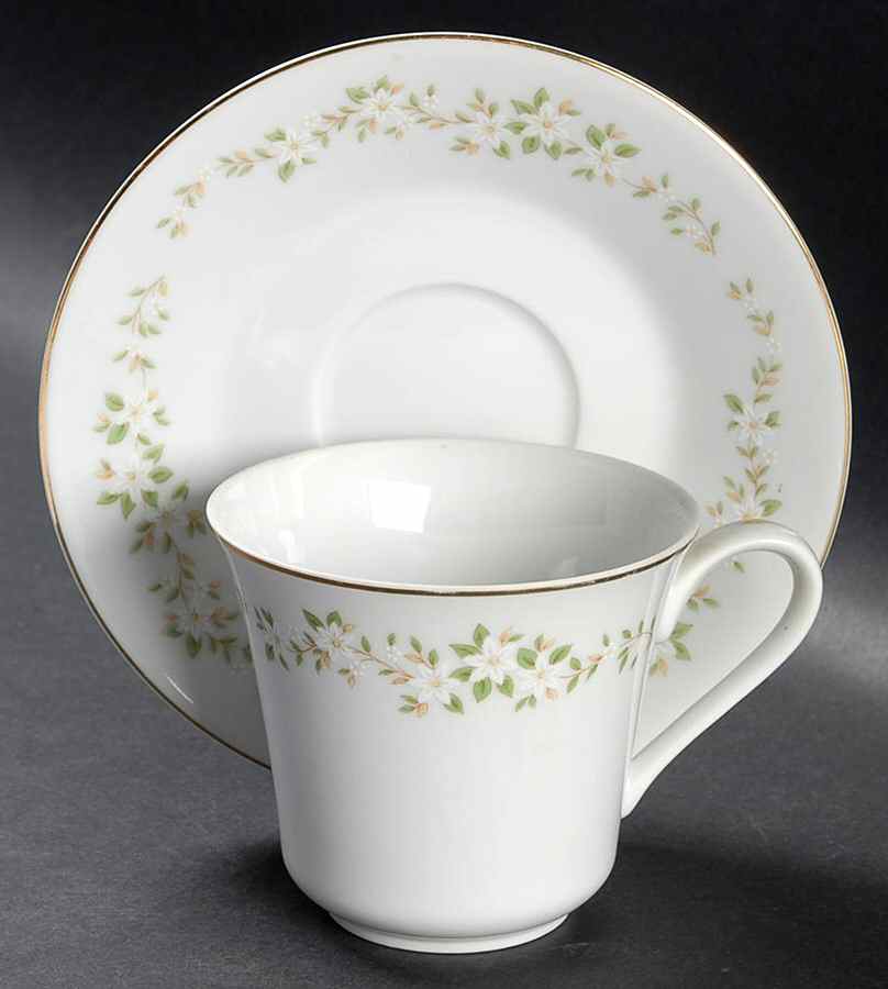 Spring Meadow Flat Cup & Saucer Set by Ekco-1