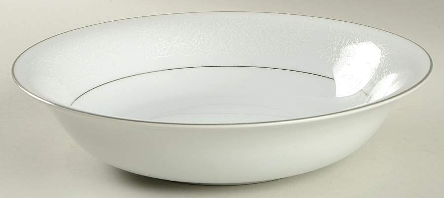 White Lace 9" Round Vegetable Bowl by Ekco-1