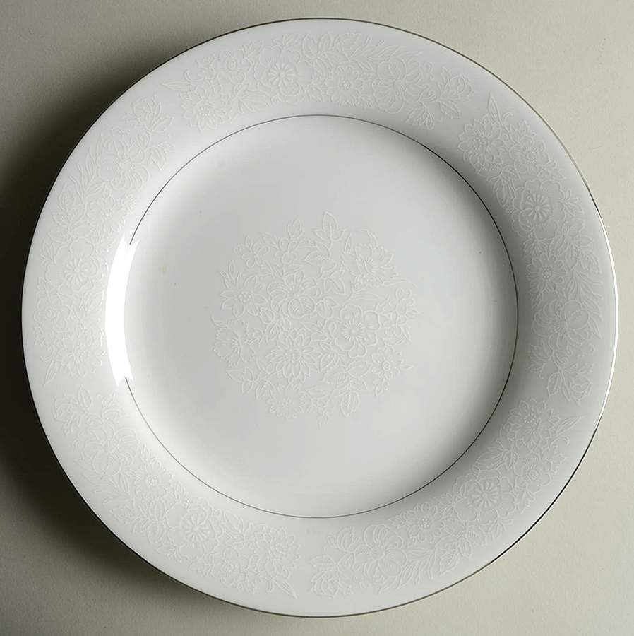 White Lace 12" Chop Plate (Round Platter) by Ekco-1