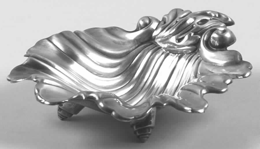 Silverplate Hollowware Small Plated Shell Bon Bon Bowl by Ellis-Barker-1