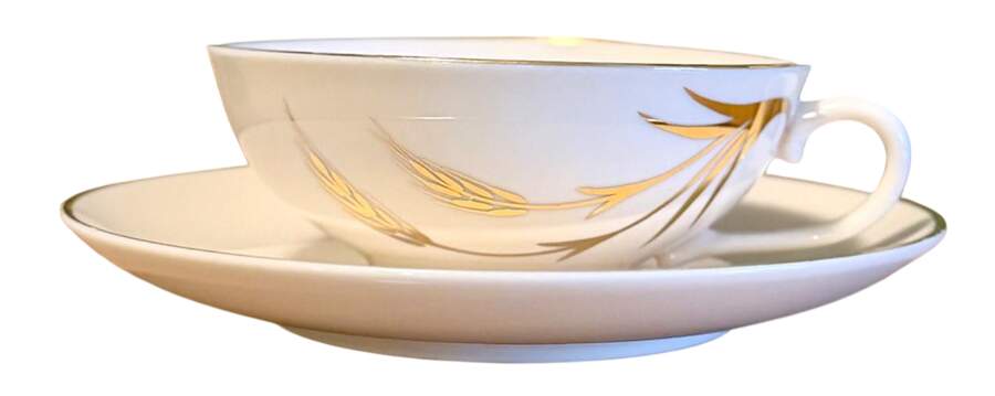 California Wheat Flat Cup & Saucer Set by El Camino-1