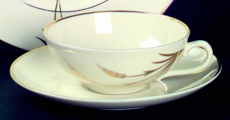 California Wheat Flat Cup & Saucer Set by El Camino-1