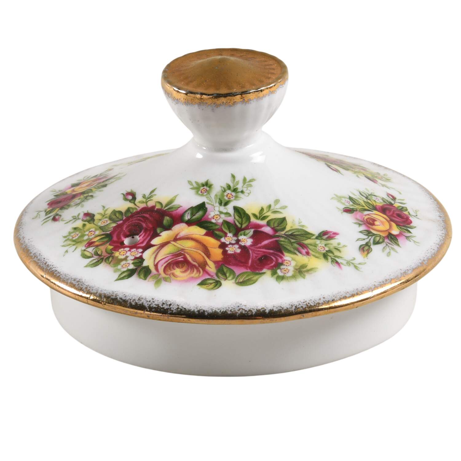 English Garden Lid for Teapot by Elizabethan-1