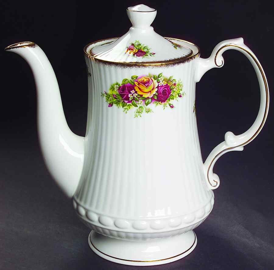 English Garden Coffee Pot & Lid by Elizabethan-1