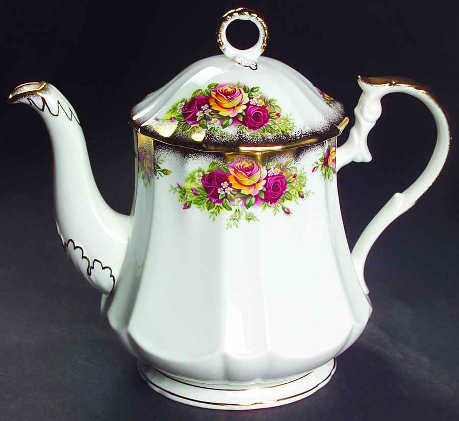English Garden Teapot & Lid by Elizabethan-1