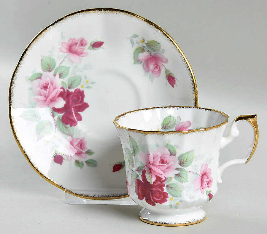 Jacobean Footed Cup & Saucer Set by Elizabethan-1