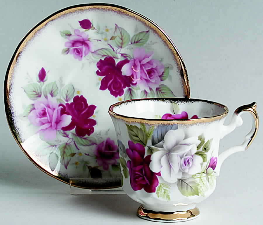 Jacobean Footed Cup & Saucer Set by Elizabethan-1