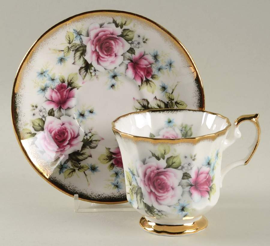 Jacobean Footed Cup & Saucer Set by Elizabethan-1