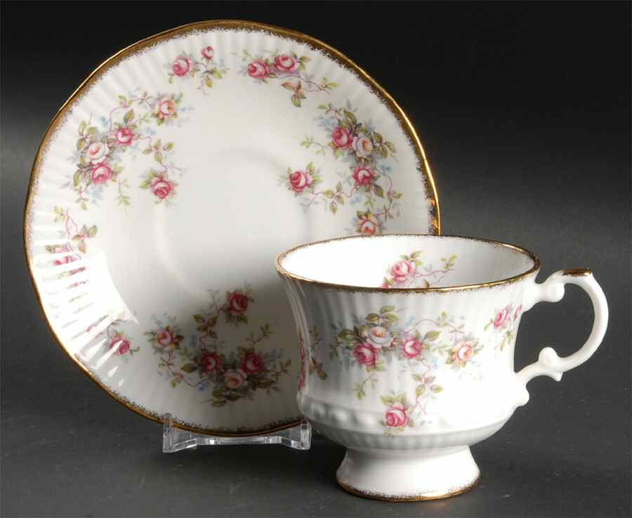 Rosamond Footed Cup & Saucer Set by Elizabethan-1