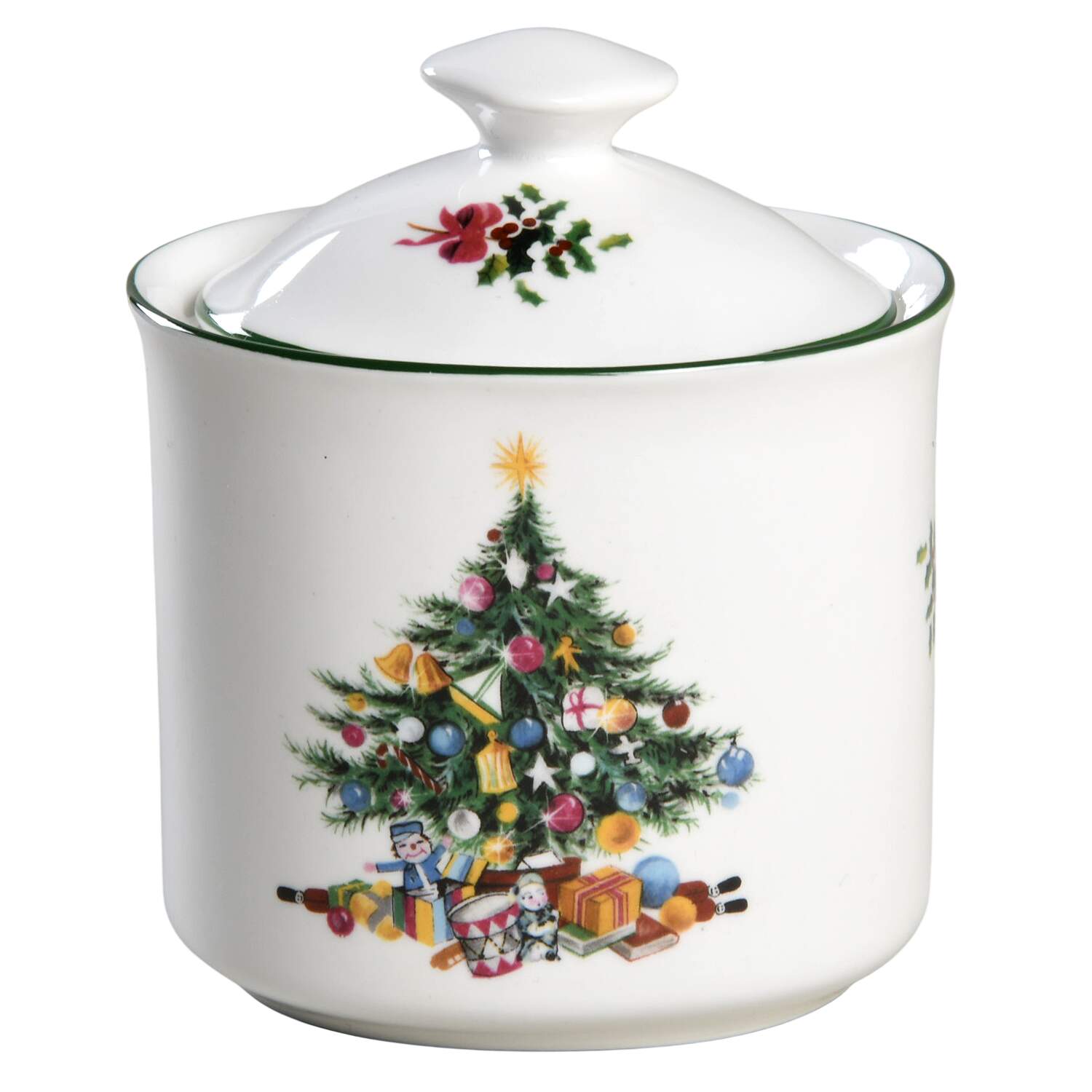 Seasons Greetings Sugar Bowl & Lid by Elizabethan-1