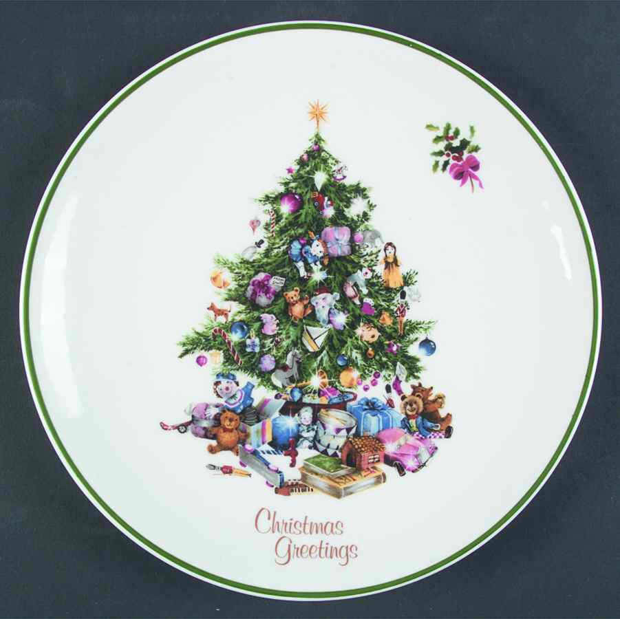 Seasons Greetings 9" Cookie Plate by Elizabethan-1