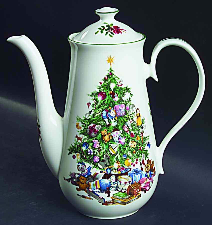 Seasons Greetings Coffee Pot & Lid by Elizabethan-1