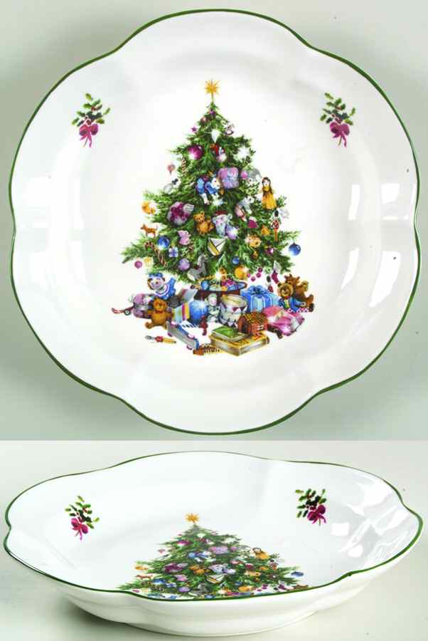 Seasons Greetings 9" Victoria Tray by Elizabethan-1