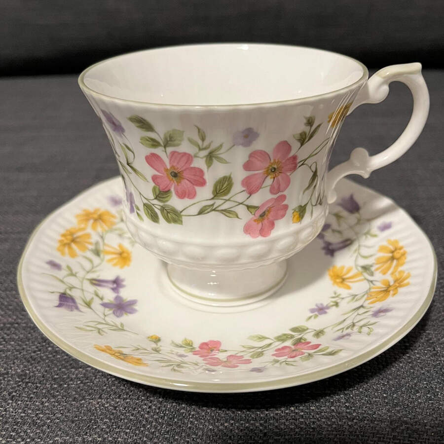 Sheringham Footed Cup & Saucer Set by Elizabethan-1