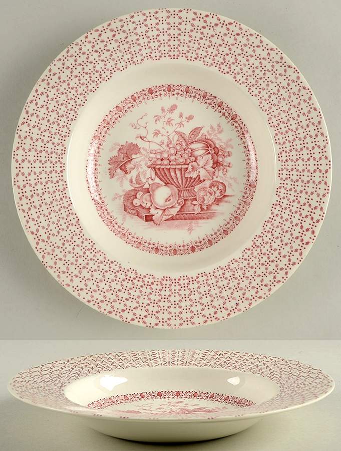 Beverley Red Rim Soup Bowl by Empire Porcelain -1