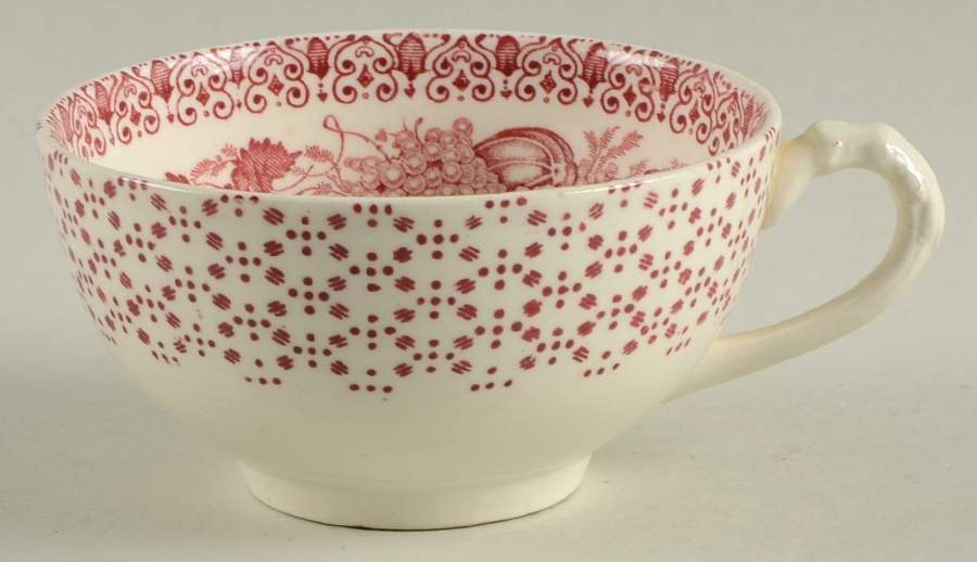 Beverley Red Flat Cup by Empire Porcelain -1