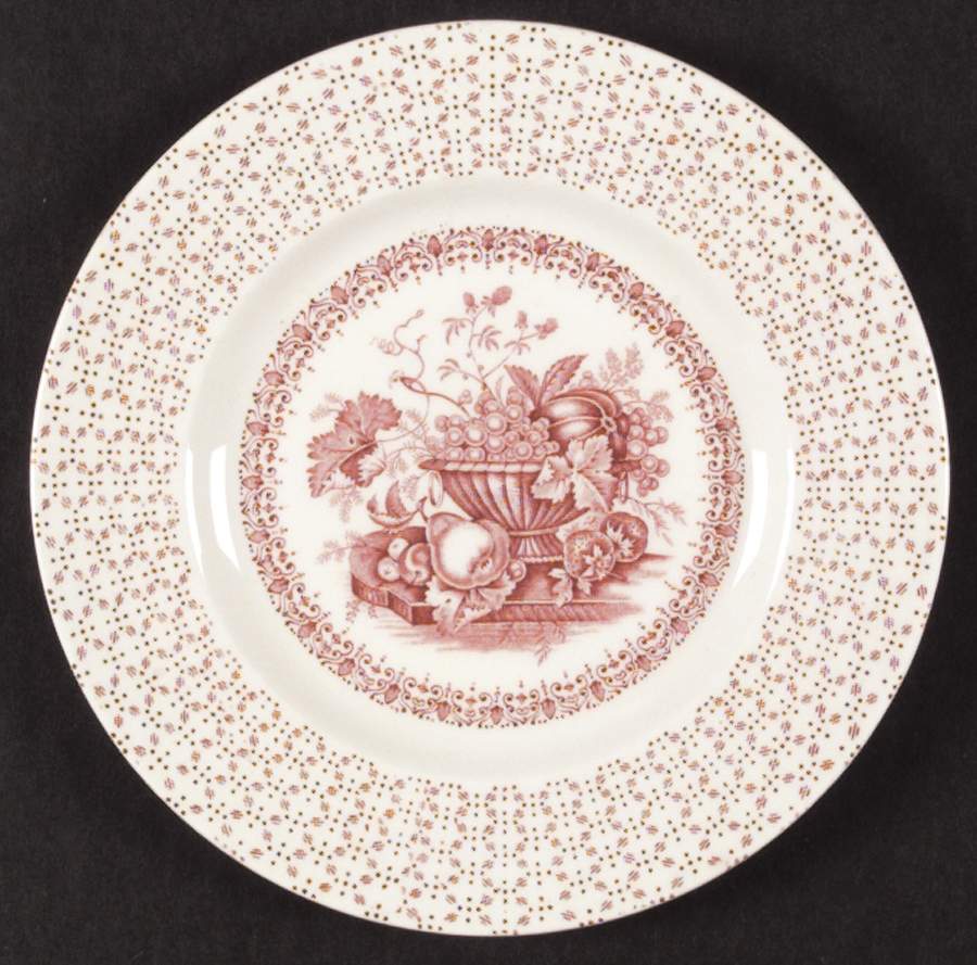 Beverley Red Salad Plate by Empire Porcelain -1