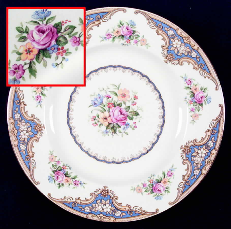 York Blue Dinner Plate by Empire Porcelain -1