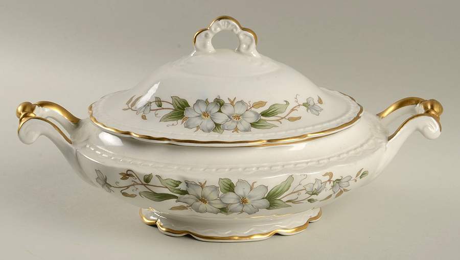 Dogwood Oval Covered Vegetable by Embassy (American)-1