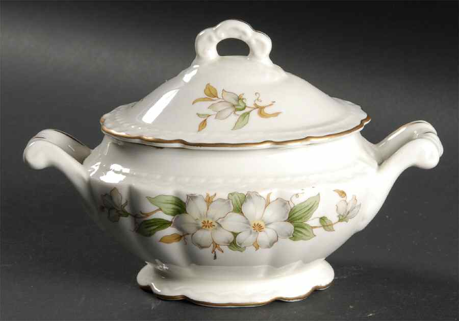 Dogwood Sugar Bowl & Lid by Embassy (American)-1