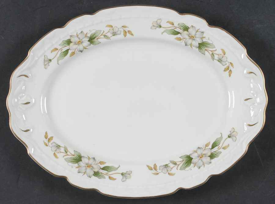 Dogwood 11" Oval Serving Platter by Embassy (American)-1