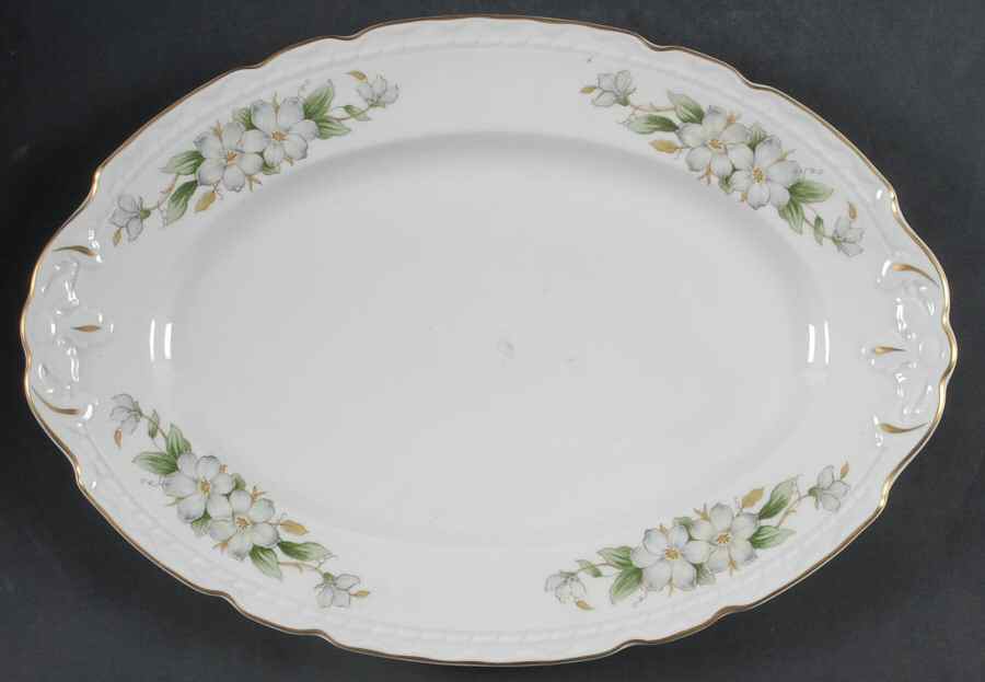 Dogwood 13" Oval Serving Platter by Embassy (American)-1