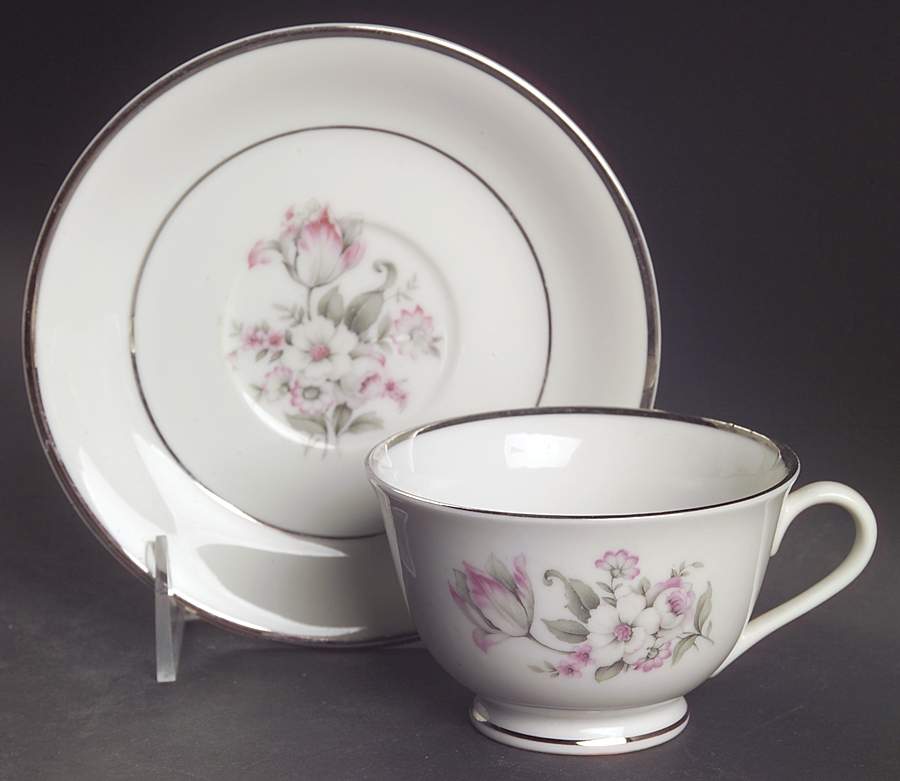 EMB1 Footed Cup & Saucer Set by Embassy (American)-1
