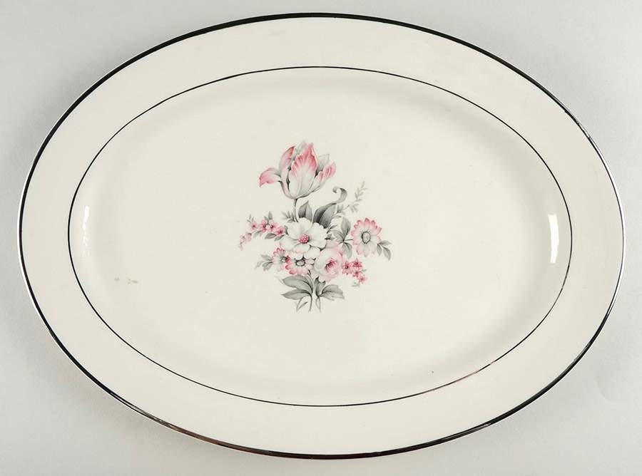 EMB1 15" Oval Serving Platter by Embassy (American)-1