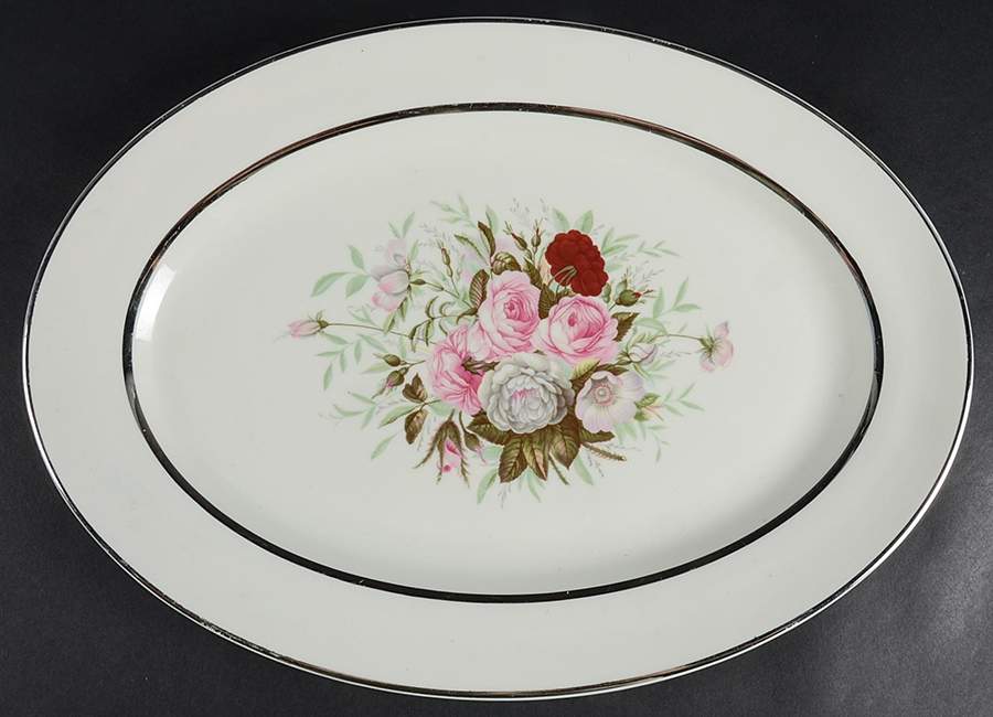 EMB10 (AMERICAN) 15" Oval Serving Platter by Embassy (American)-1