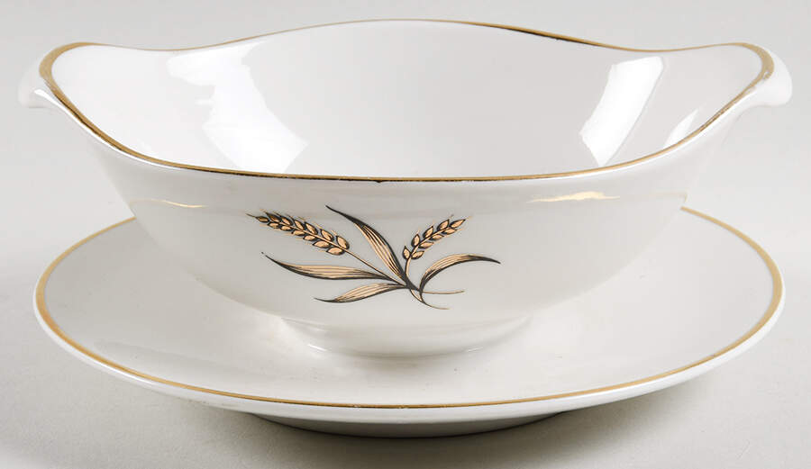 EMB17 (AMERICAN) Gravy Boat with Attached Underplate by Embassy (American)-1
