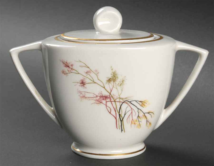 EMB2 (Gold Trim) Sugar Bowl & Lid by Embassy (American)-1