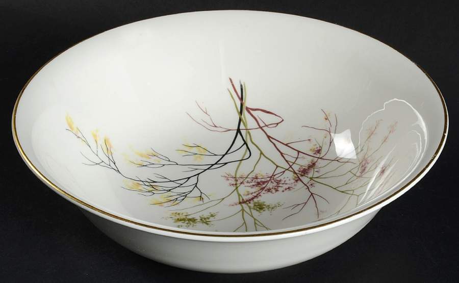 EMB2 (Gold Trim) 9" Round Vegetable Bowl by Embassy (American)-1