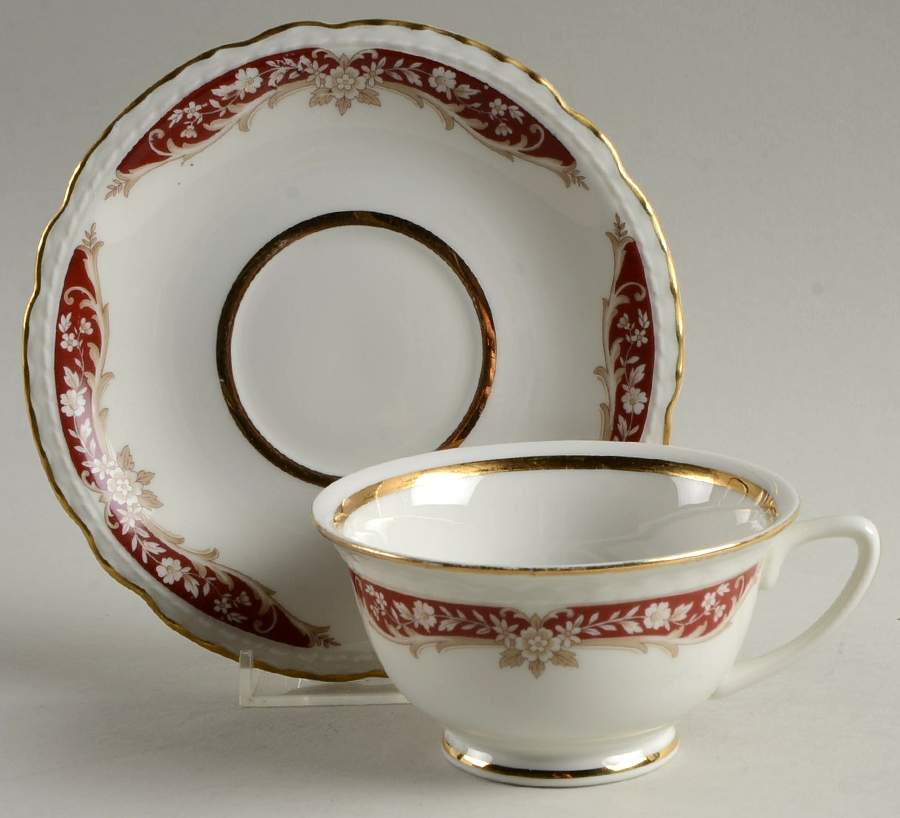 EMB20 (AMERICAN) Footed Cup & Saucer Set by Embassy (American)-1