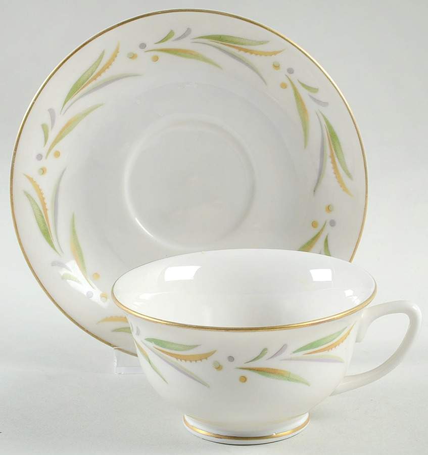 EMB28 (AMERICAN) Footed Cup & Saucer Set by Embassy (American)-1